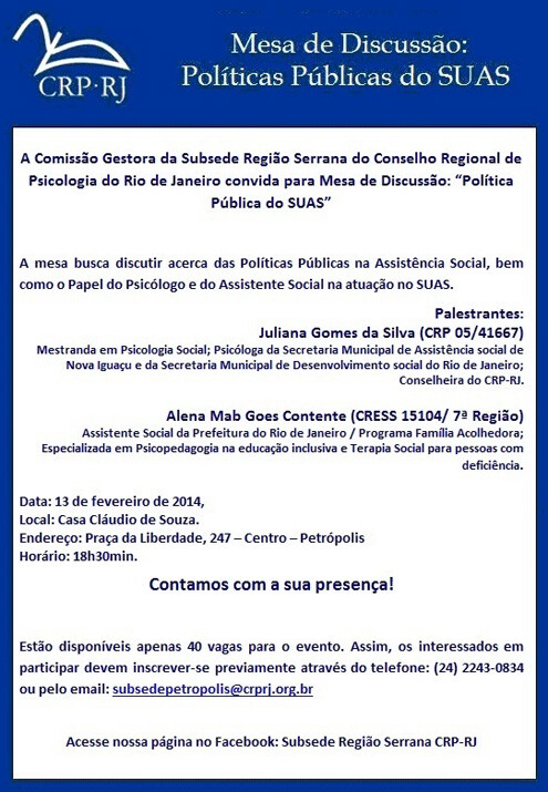 politicas-publicas-do-suas-sera-tema-de-debates-na-subsede-da-regiao-serrana-no-dia-13-de-fevereiro